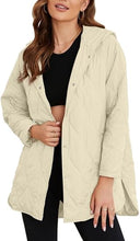 EVALESS Long Jackets for Women Fashion 2025 Winter Coat for Women Business Casual Diamond Quilted Hooded Lightweight Jackets