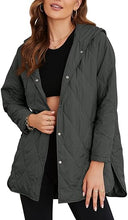 EVALESS Long Jackets for Women Fashion 2025 Winter Coat for Women Business Casual Diamond Quilted Hooded Lightweight Jackets