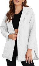 EVALESS Long Jackets for Women Fashion 2025 Winter Coat for Women Business Casual Diamond Quilted Hooded Lightweight Jackets