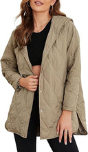 EVALESS Long Jackets for Women Fashion 2025 Winter Coat for Women Business Casual Diamond Quilted Hooded Lightweight Jackets